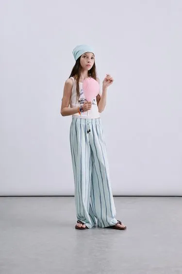 Брюки Wide Leg в полоску