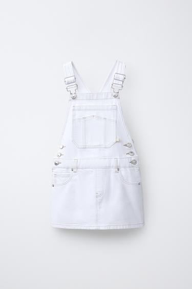 Zara Джинсовый сарафан с контрастной строчкой купить с доставкой.