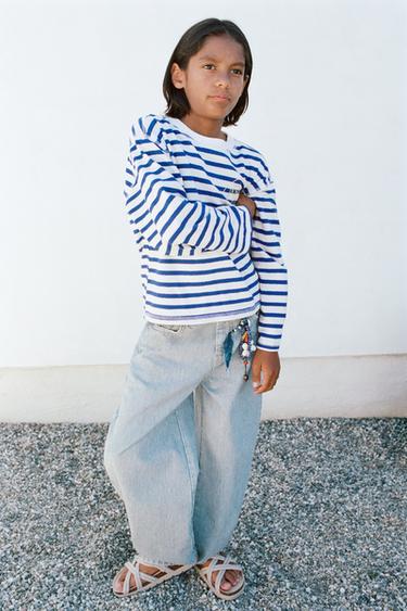 Лонгслив в полоску с надписью- Заказать в России