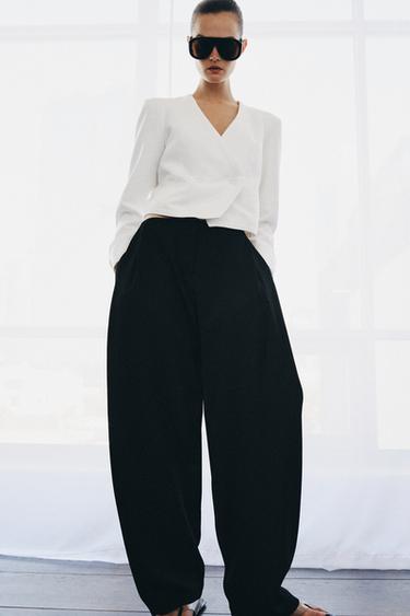 Zara Широкие брюки с защипами — коллекция ZARA «ZW»