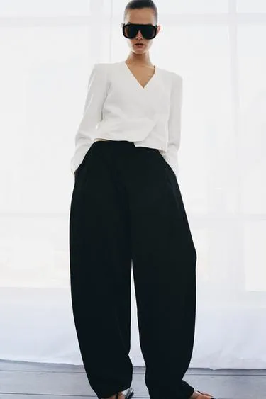 Широкие брюки с защипами — Zw Collection