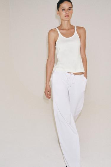 Zara Топ на бретелях из интерлока