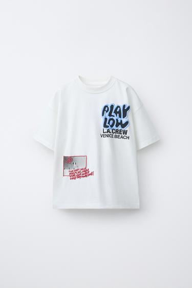 Zara Футболка с рельефным принтом