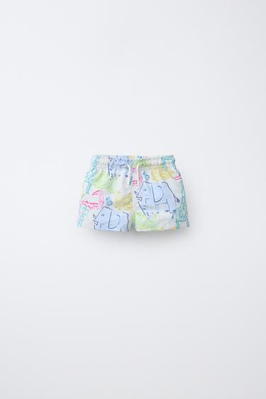 Zara 2–6 лет/ плавки с анималистическим принтом