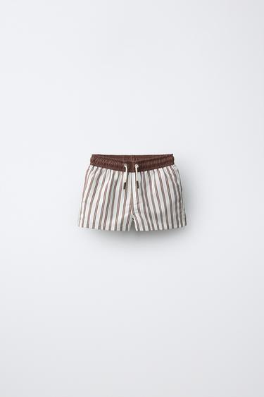 Zara 1-6 лет/плавки-бермуды в полоску