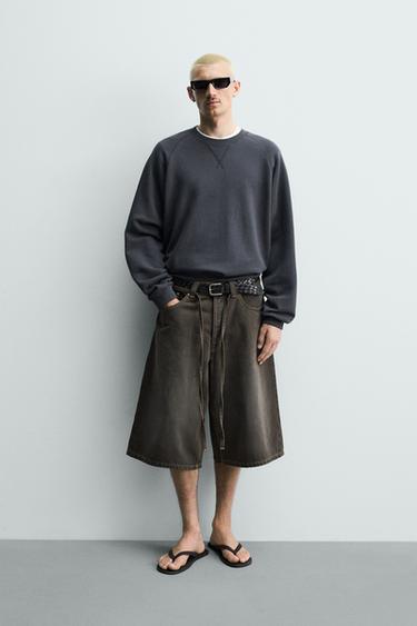 Zara Джинсовые шорты с поясом купить с доставкой.