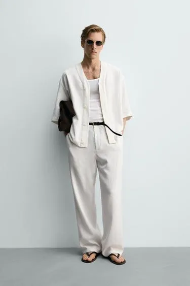Брюки Relaxed Fit из вискозы и конопли