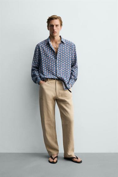 Zara Рубашка с цветочным принтом купить с доставкой.