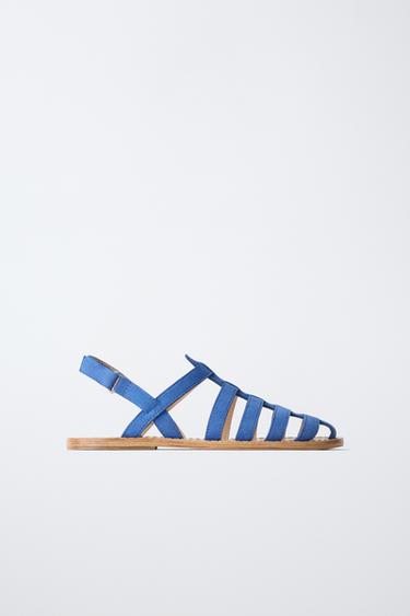 Zara Кожаные сандалии-клетка