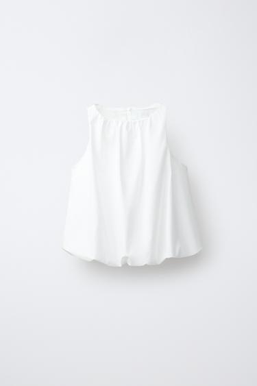 Zara Топ из поплина купить с доставкой.