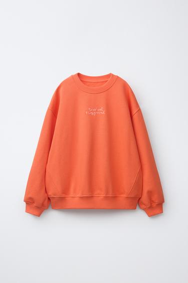 Zara Толстовка с вышитой надписью