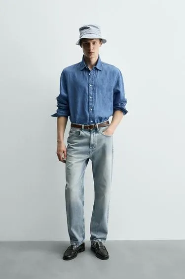 Рубашка Regular Fit из 100% льна