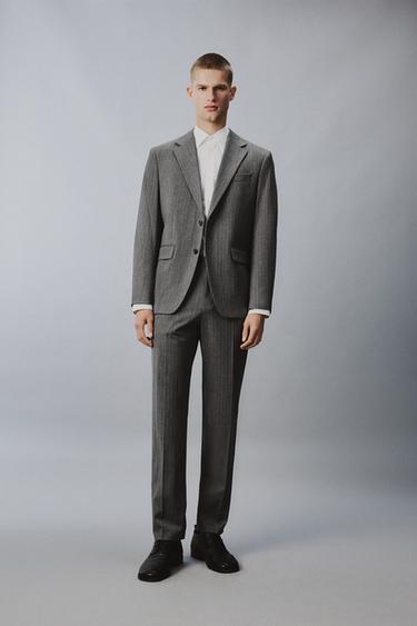 Zara Костюмные брюки в тонкую полоску из шерсти купить с доставкой.