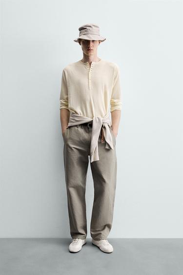 Zara Брюки  с хлястиком
