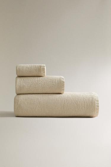 Zara Мини полотенце для ванны из вафельного хлопка