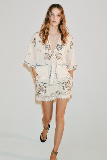 Zara Рубашка с вышивкой — коллекция ZARA «ZW»