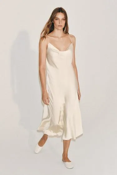 Атласное планье-комбинация коллекция Zara «Zw»- Заказать в России