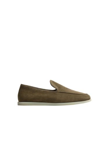 Zara Кожаные лоферы в повседневном стиле купить с доставкой.