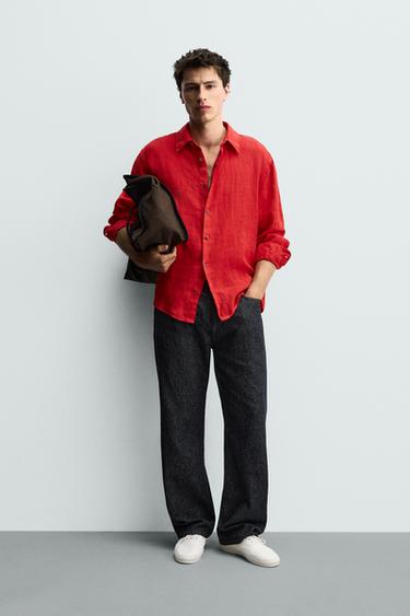Zara Рубашка из 100% льна