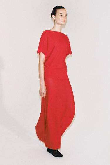 Zara Длинная трикотажная юбка