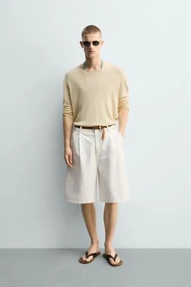 Шорты Relaxed Fit со складками