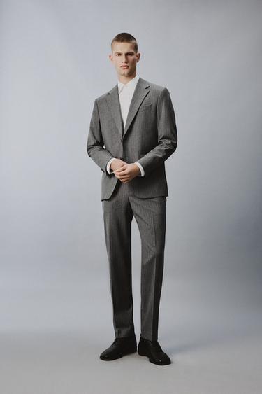 Zara Блейзер из шерсти в тонкую полоску купить с доставкой.