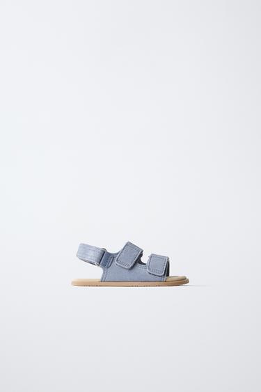 Zara Сандалии из натуральной кожи на двойной липучке купить с доставкой.