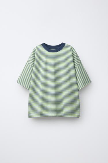 Zara Футболка HEAVY WEIGHT в полоску