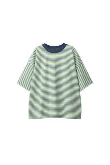 Zara Футболка с короткими рукавами и полосатым принтом