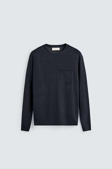 Zara Свитер классического кроя из 100% льна
