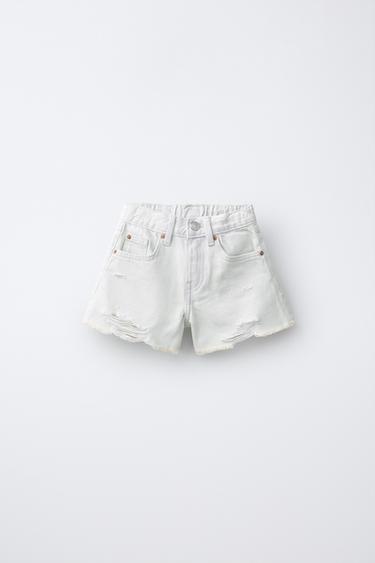 Zara Джинсовые шорты с разрезами