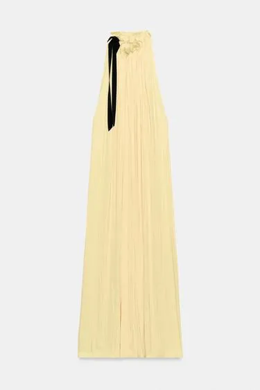 Zara Атласное платье халтер — коллекция ZARA «ZW»