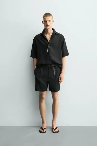 Шорты Relaxed Fit из льна и вискозы- Заказать в России