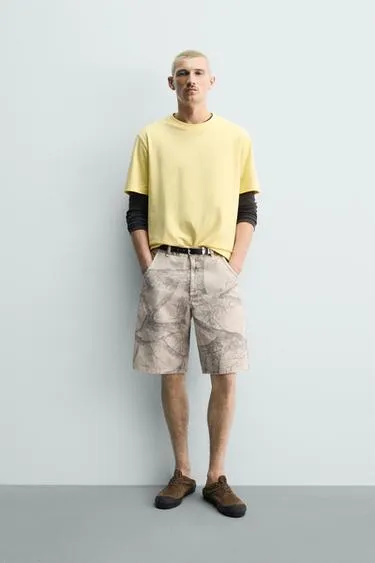 Шорты Baggy Fit с принтом «деревья»- Заказать в России