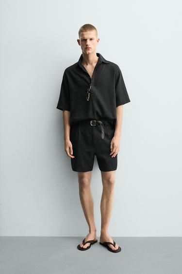 Zara Поло изо льна и вискозы