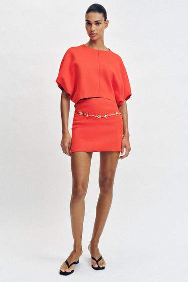 Zara Трикотажная мини-юбка