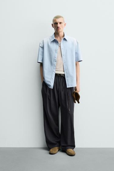 Zara Рубашка RELAXED FIT с эффектом спрея купить с доставкой.
