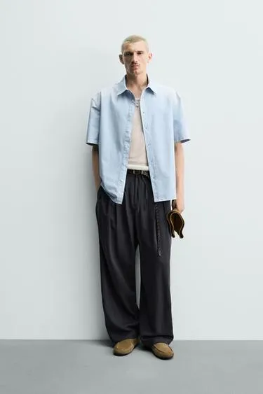 Рубашка Relaxed Fit с эффектом спрея- Заказать в России