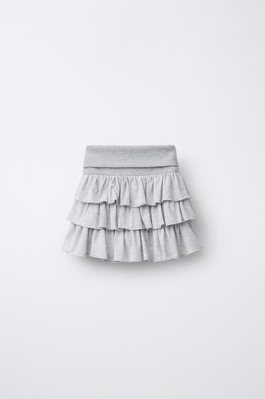Zara Юбка-шорты с воланами
