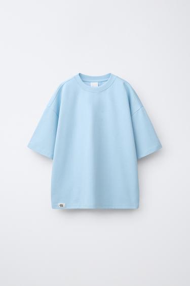 Zara Однотонная футболка из интерлока