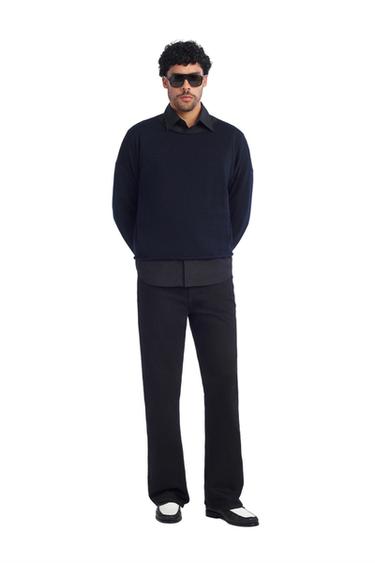 Свитер укороченные Fit изо льна и шерсти