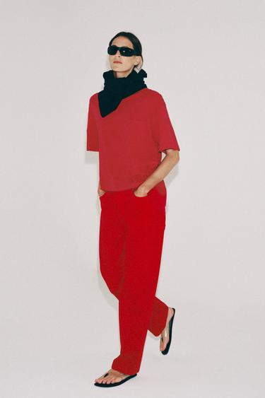 Zara Джинсы прямого кроя со средней посадкой — коллекция ZARA «ZW» купить с доставкой.