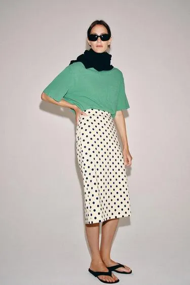 Zara Юбка-карандаш в горошек — коллекция ZARA «ZW»