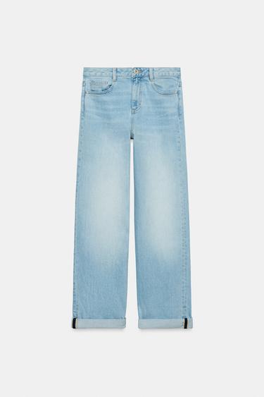 Zara Джинсы Z1975 со средней посадкой и отворотами купить с доставкой.