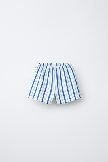 Zara Шорты из мягкой ткани в полоску