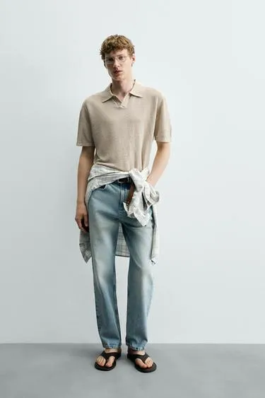 Поло Regular Fit из 100% льна
