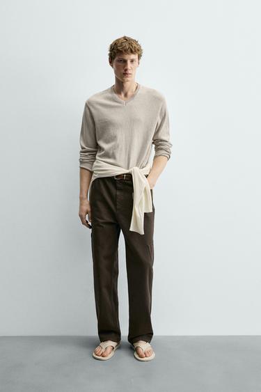 Zara Свитер из смесового хлопка купить с доставкой.