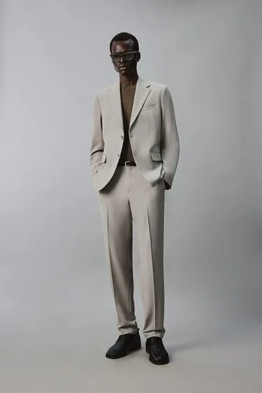 Костюмный блейзер Regular Fit из рельефной ткани