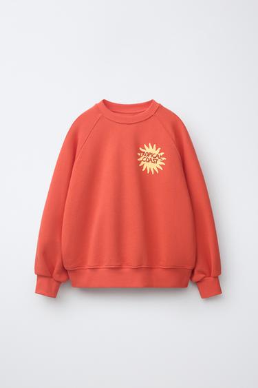 Zara Толстовка с принтом «солнце»