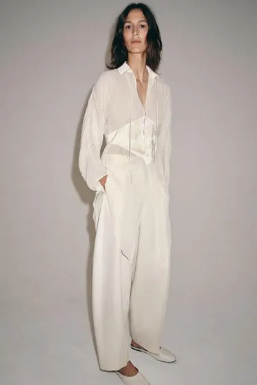 Блуза из жоржета с кружевом — Zw Collection